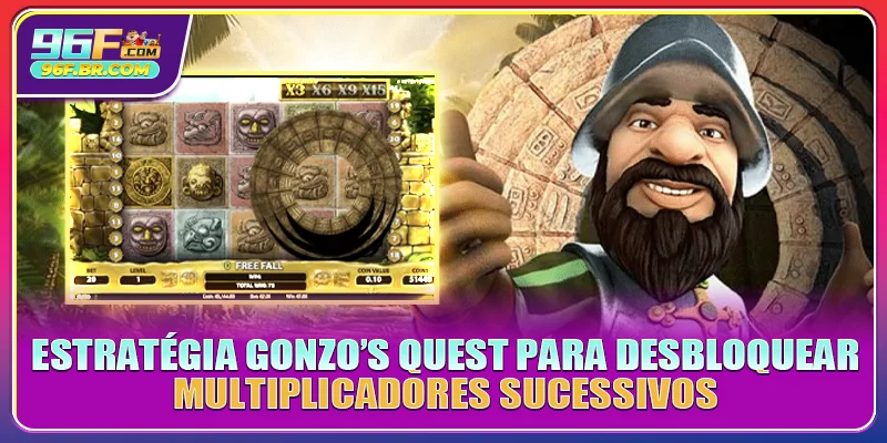Estratégia Gonzo’s Quest para desbloquear multiplicadores sucessivos